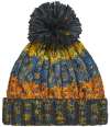 BB486 (B486) Corkscrew Pom Pom Beanie retro blues colour image